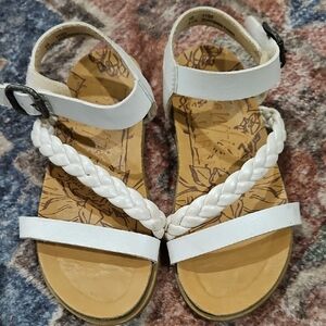 White Braided Strap Sandals
